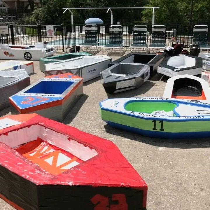 Jeffersontown High students build and race boats in annual cardboard regatta